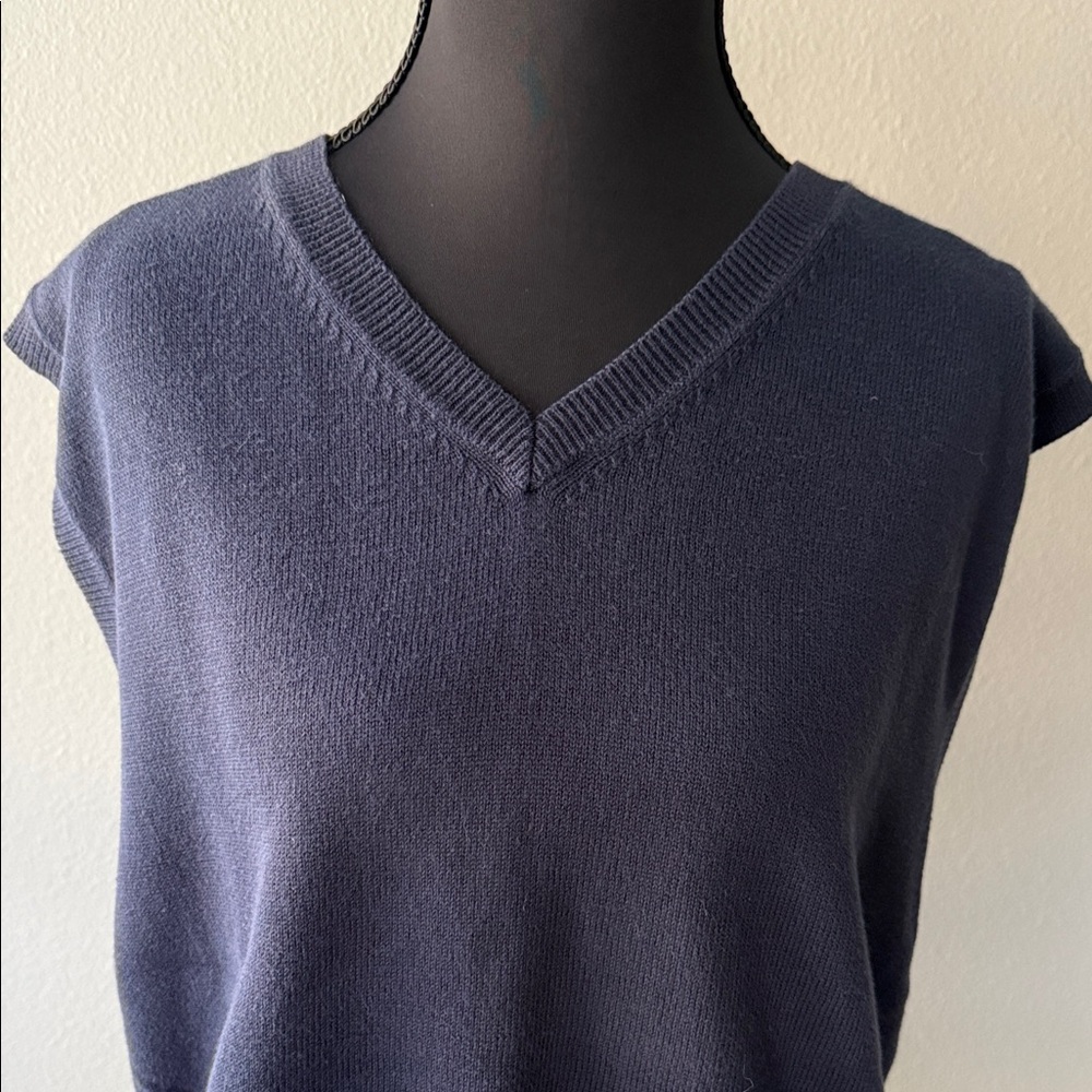 GAP Men's V-Neck Sweater Vest - Navy Blue